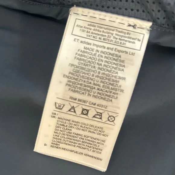 Adidas by Stella McCartney steel Blue zip up lightweight windbreaker Jacket xs - Picture 13 of 13